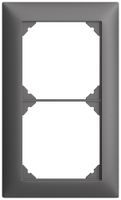 UP-Kopfzeile EDIZIOdue SNAPFIX® 2×1 vertikal 88×148mm dunkelgrau