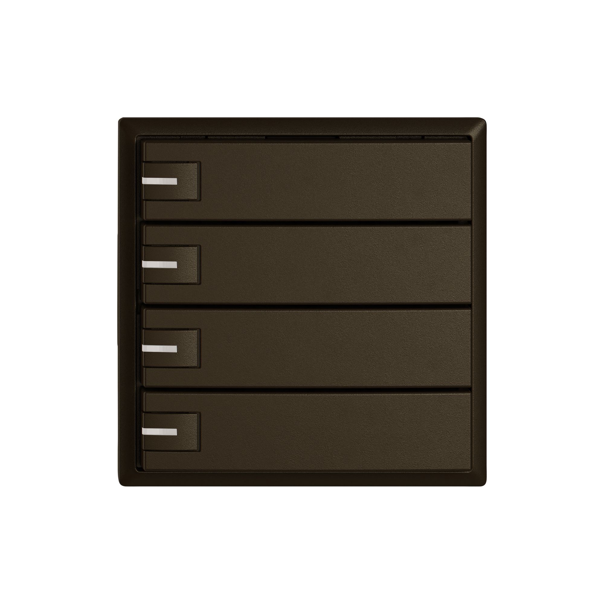 Poussoir KNX RGB EDIZIO.liv SNAPFIX® capteur temp.RGB-LED 4× comm.1T br