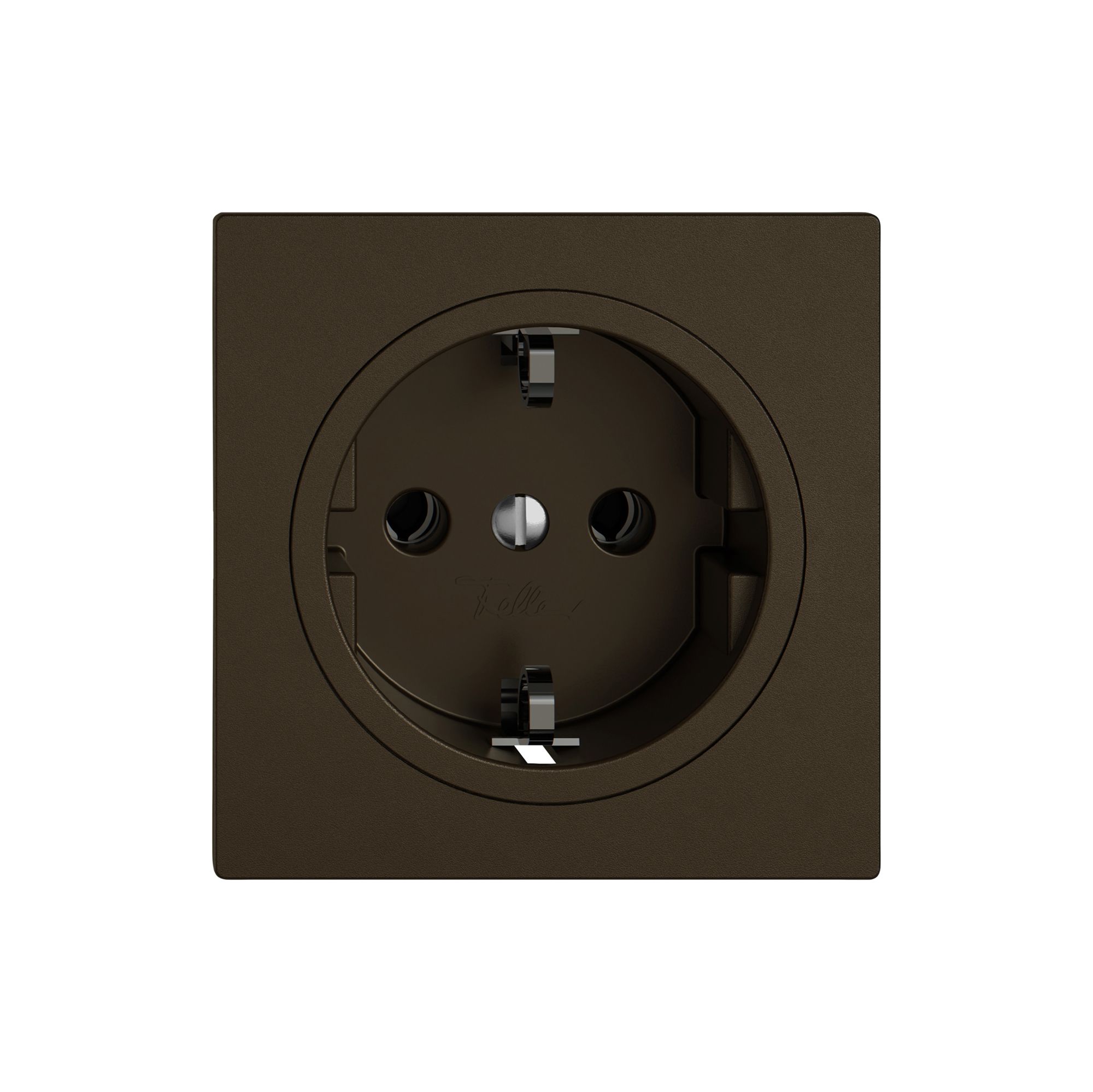 Presa EDIZIO.liv SNAPFIX® SCHUKO 16A 230V 60×60mm umbra