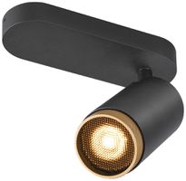 Spot SLV GRIP L GU10 1×6W VAR 163×57×98mm noir/or