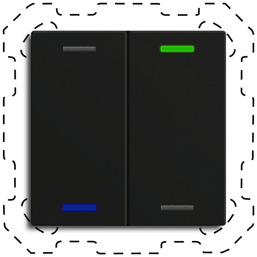 Poussoir KNX RGBW INC MDT TAL-60T2016.02S temp 2t/4a noir mat "neutre"