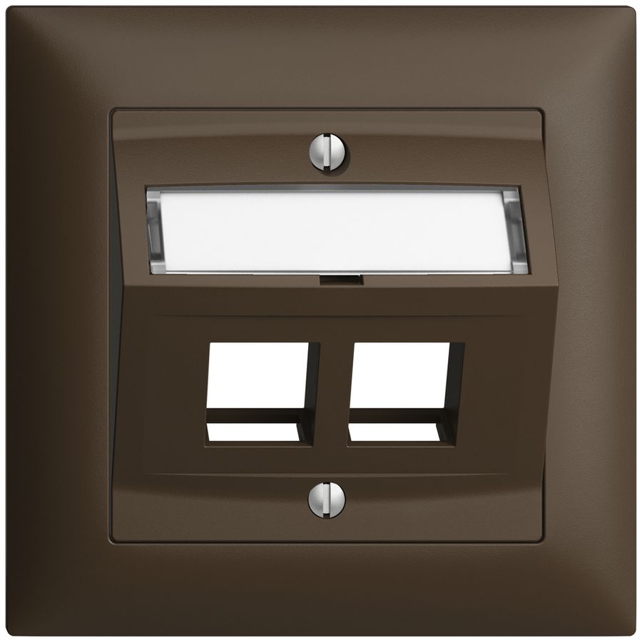 Kit de montage ENC Edue FMI, a.capot de sortie oblique, pour 2×Keystone, coffee