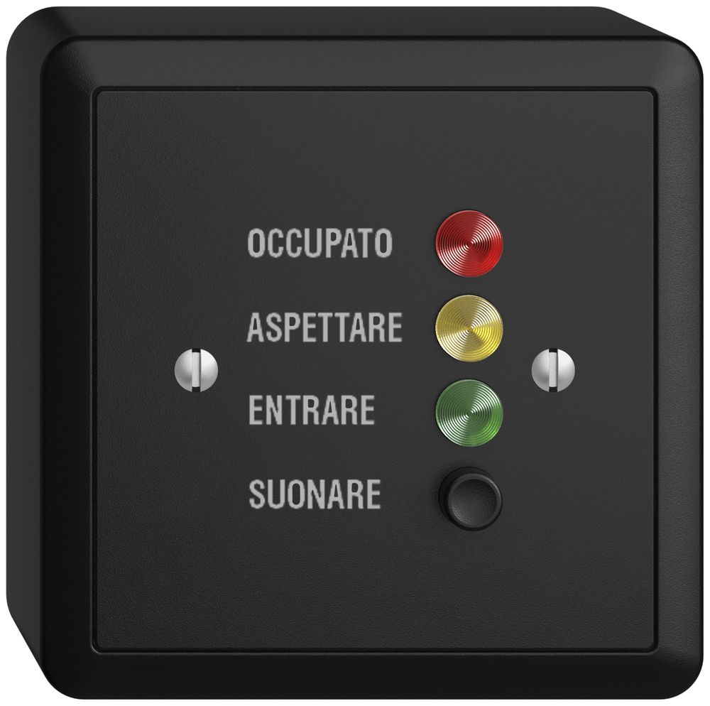 AP-Türstation für Rufleuchte italienisch, EDIZIOdue schwarz