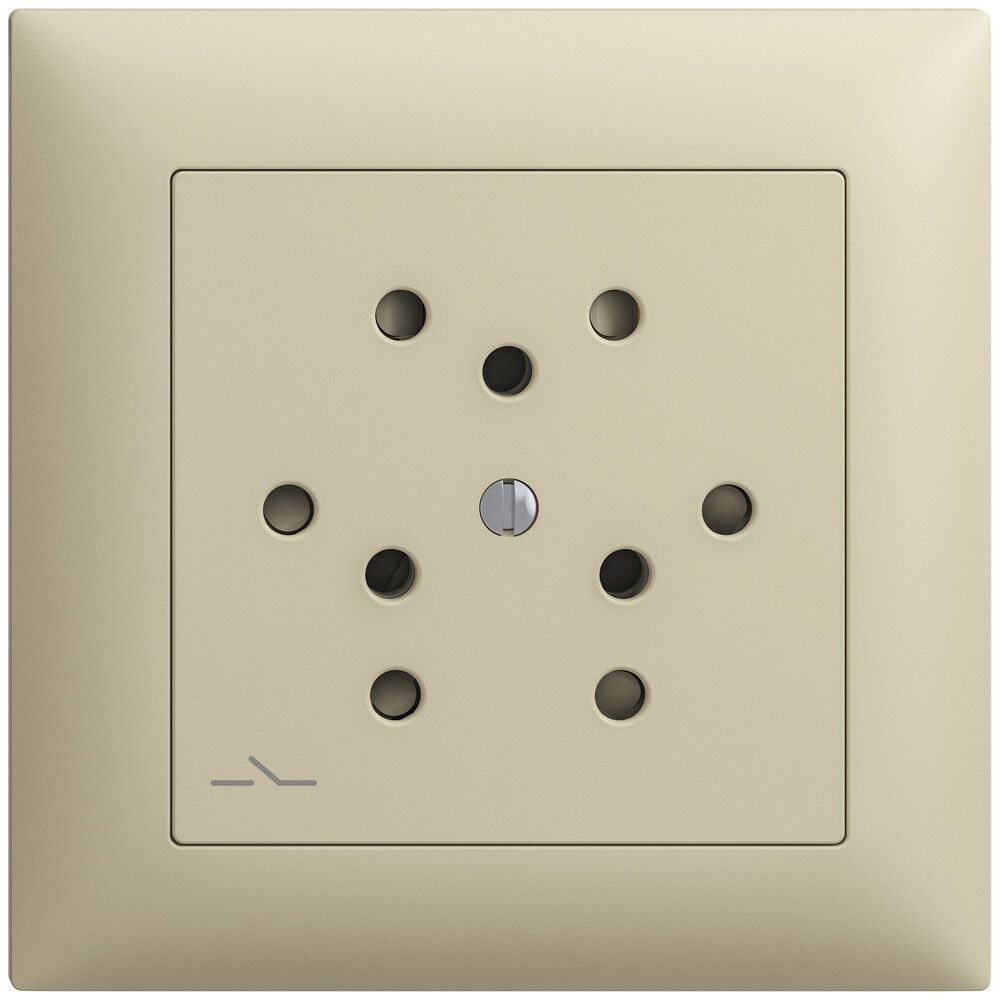 Frontset EDIZIOdue vanille 88×88mm 3×T12/1 mit Shutter