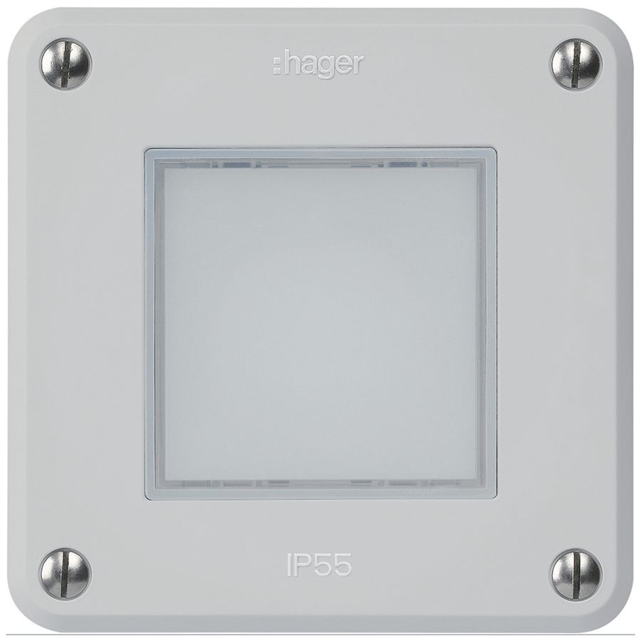 UP-LED-Leuchte robusto A IP55 grau LED weiss