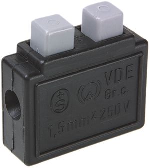 Morsetto a molla Woertz 0.75…1.5mm² 10A 250V raccordo a molla 2×1 nero