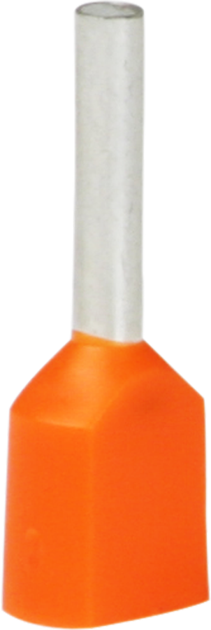 Embout de câble jumelé isolé 2×0.5mm²/8mm orange