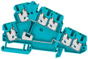 Morsetto di passaggio componibile WM S2T 2.5 6C BL 2.5mm² 3×2 DIN35 bl