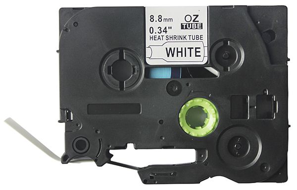Schriftbandkassette kompatibel zu OZE-S221, 9mm×8m, weiss/schwarz