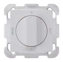 Interruttore rotativo INC 0-Man-0-Aut. grigio chiaro kallysto 2/1L con manopola
