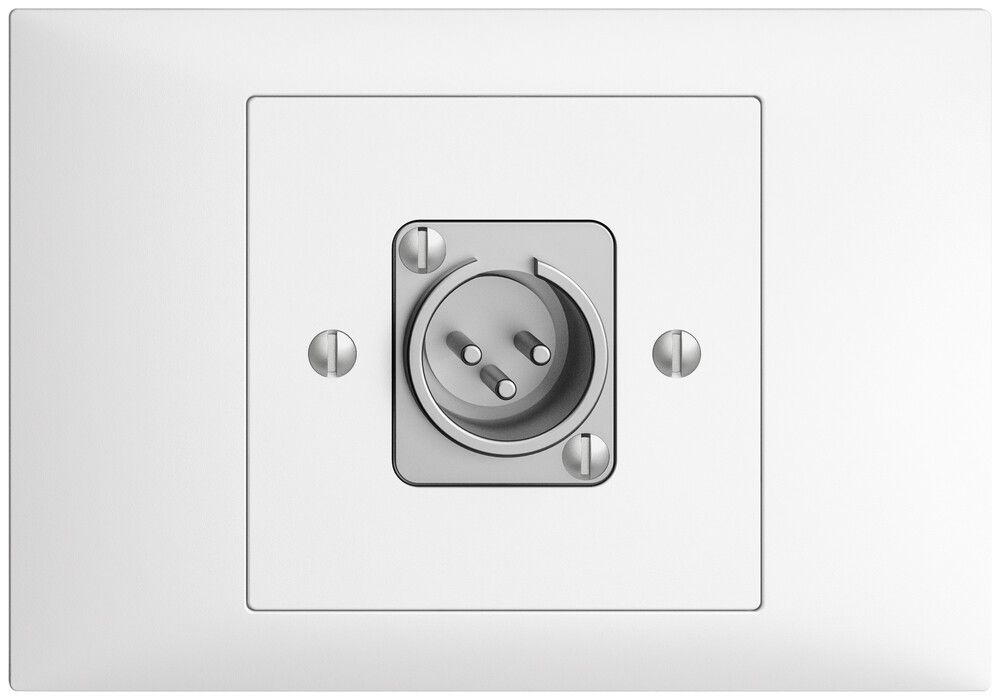 Presa INS XLR con spina EDIZIOdue bianco
