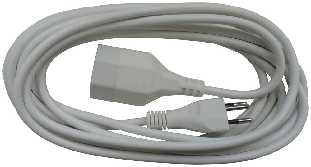Verlängerungskabel ELBRO PVC 10A 230V 3×1mm² Typ 12/Typ 13 5m weiss