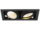 Downlight LED SLV KADUX 2×27W 3150lm 930 30° DALI 370×195mm noir
