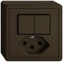 AP-Kombination EDIZIO.liv SNAPFIX® AR+Schema 3+T13 mit Shutter br