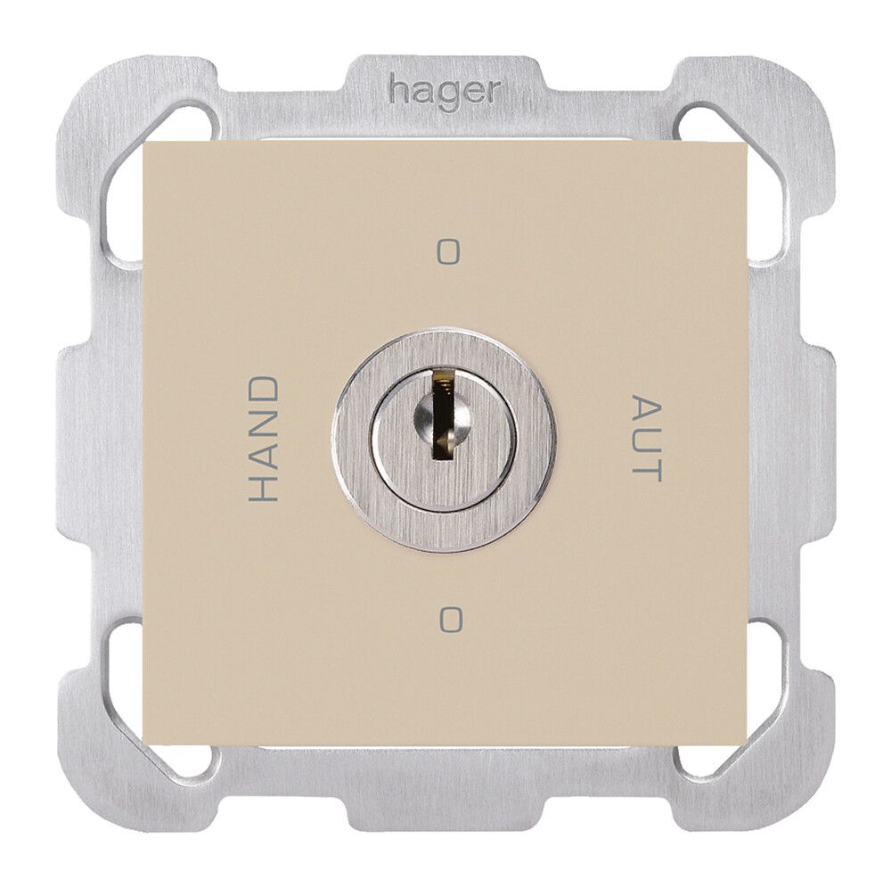 Interruttore rotativo INC 0-Hand-0-Aut. kallysto 2/1L beige con serratura