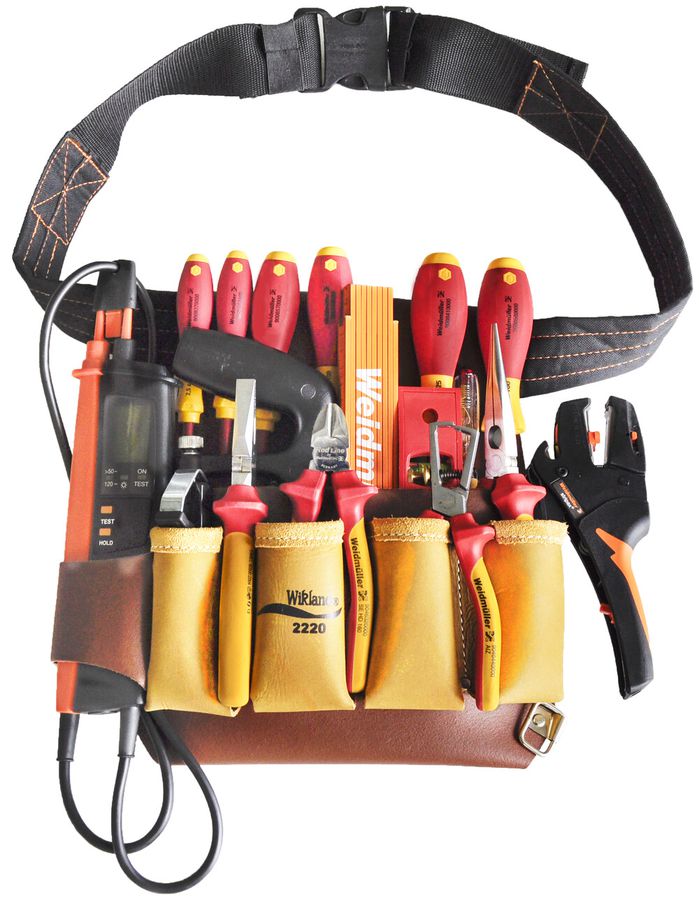 Werkzeugtasche Weidmüller WZTE Leder Premium 16-teilig