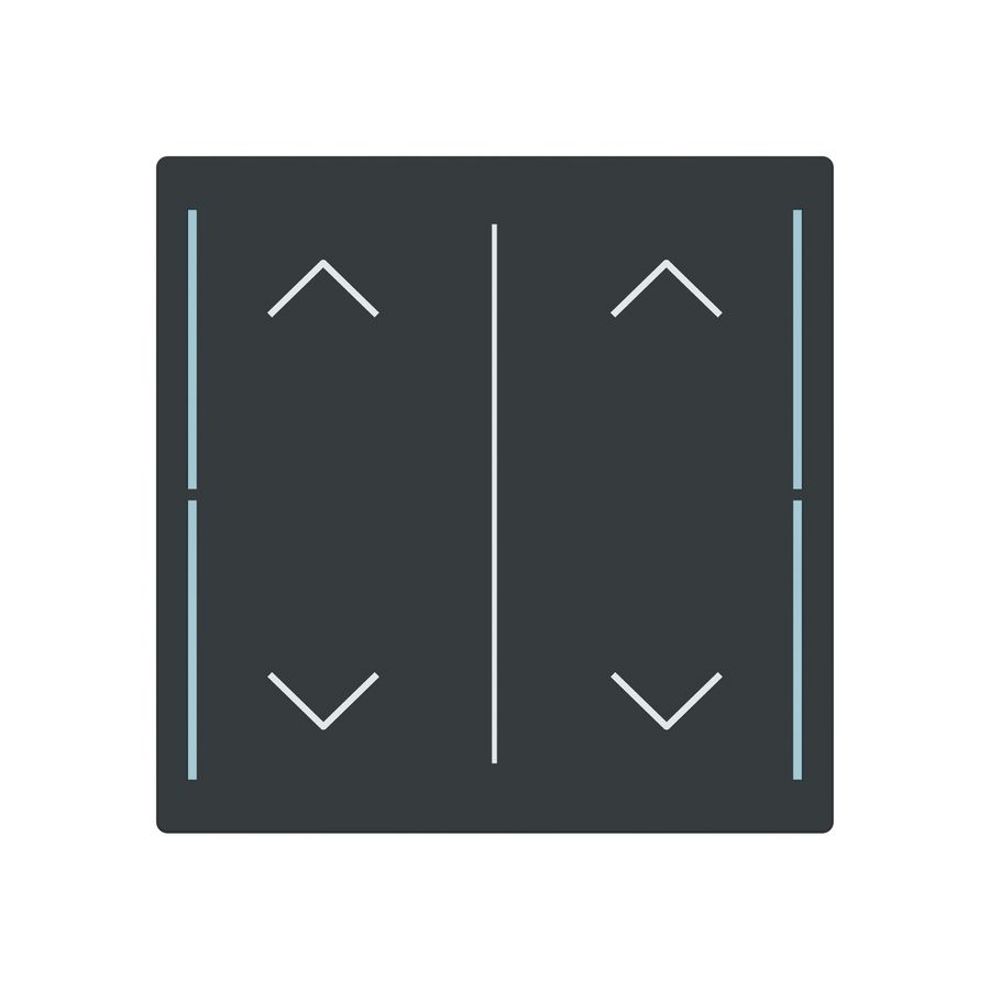 Tasterabdeckung ABB SIDUS touch 2-fach "Wippe-Auf/Ab" anthrazit