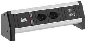 Prise multiple de table BACHMANN DESK 2×T13 1×USB-A 18W 1×USB-C PD 22W 0.2m no