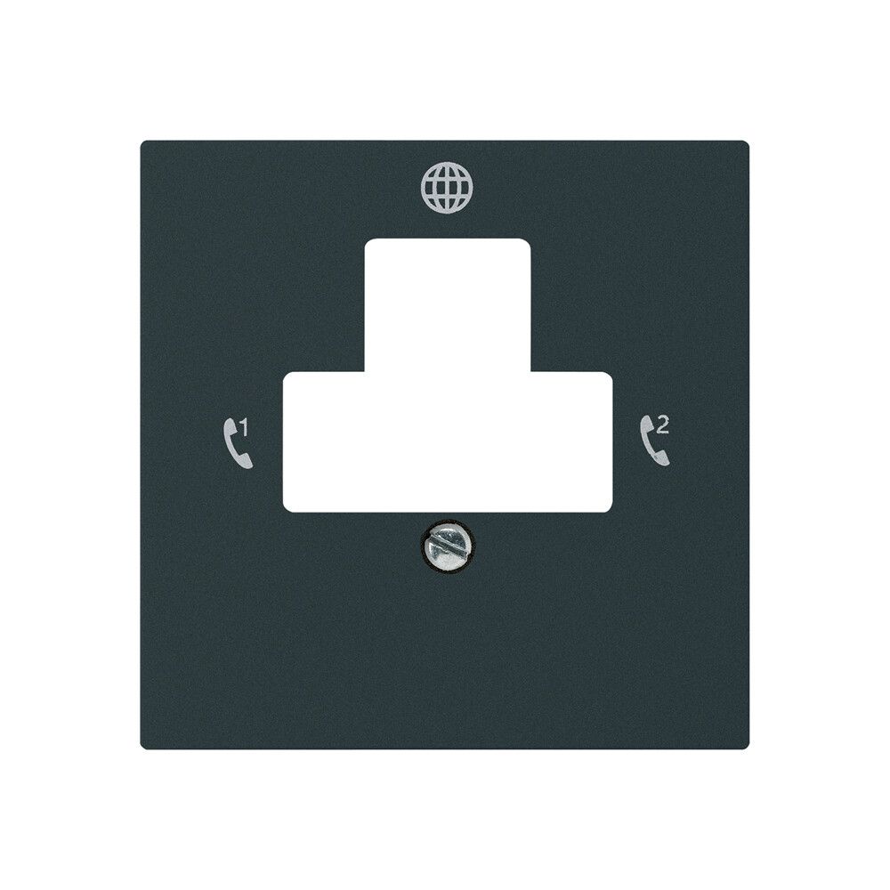 Placca frontale kallysto per presa di ritorno 2 DSL nero