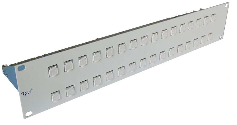 Pannello cat.6 2UA 32p.32RJ45/u bianco