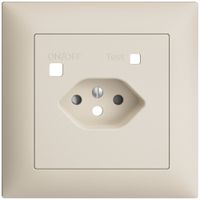 Frontset EDIZIOdue zu FI-Steckdose FMI, T13, shutter, crema