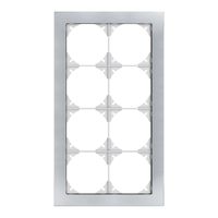 Abdeckrahmen EDIZIOdue prestige 4×2 chromstahl poliert