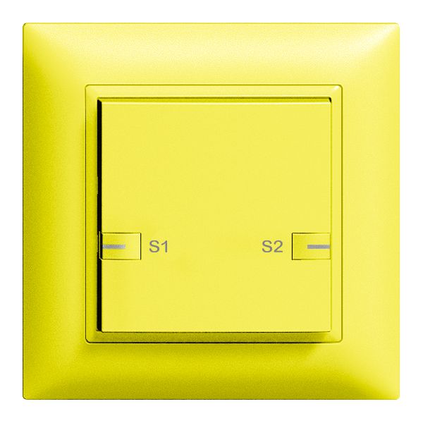 Tasto INC ZEP scena 1c/1t staz.centr/sec. con LED EDIZIOdue lemon