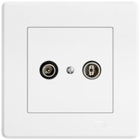 UP-Antennendose TV-R EDIZIO.liv SNAPFIX® Durchgangsdose 15dB ws