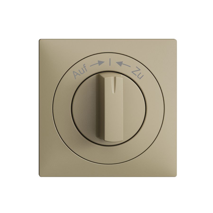 Frontset EDIZIOdue Auf->I<-Zu sand 60×60mm für Schwenktaster