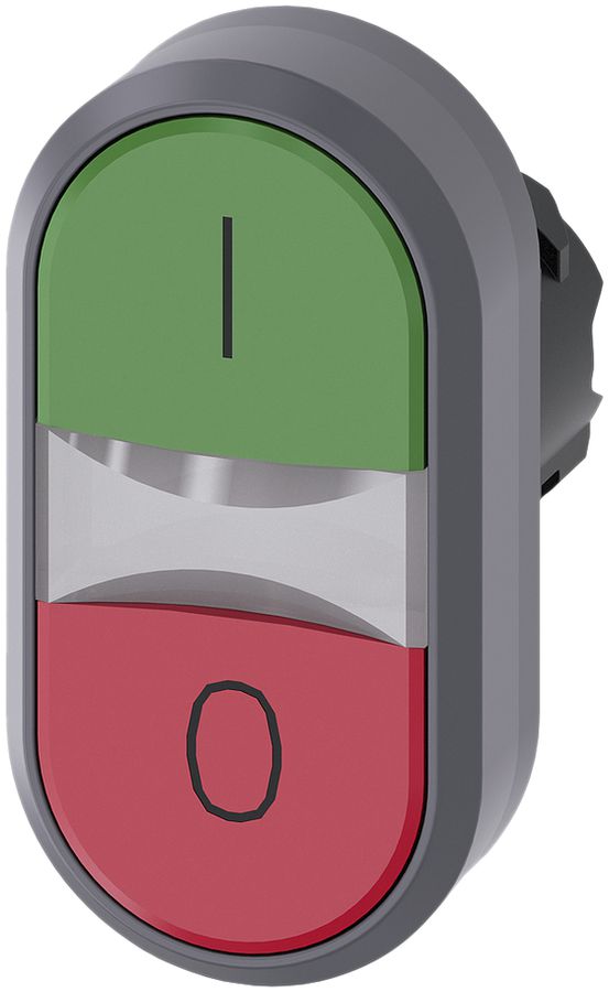 EB-Doppeltaster Siemens SIRIUS ACT I-0 beleuchtbar Metallfrontring