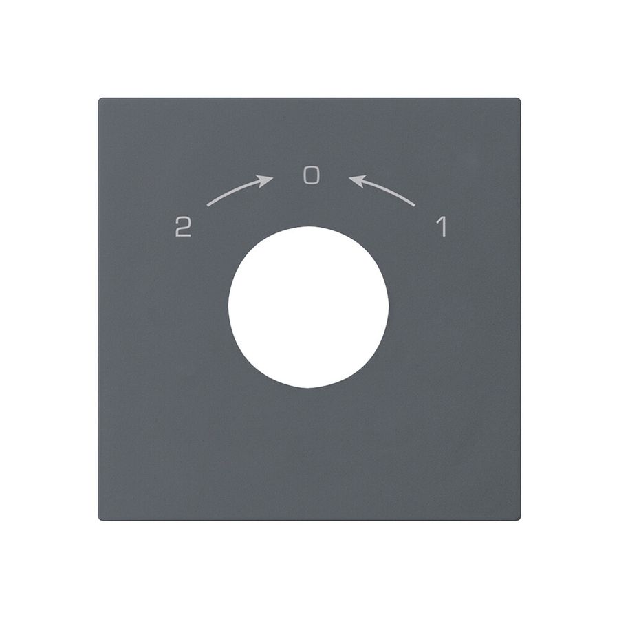 Kit frontale per contatto rotativo a chiave 60×60mm kallysto 1>0<2 antracite