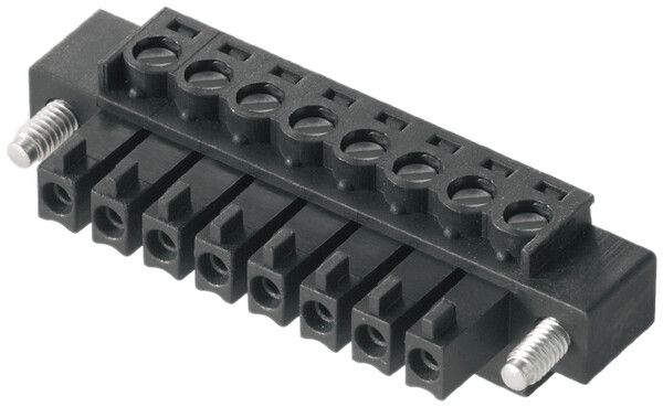 Buchsenstecker Weidmüller BCZ Flansch 3.81mm 10L verzinnt schwarz