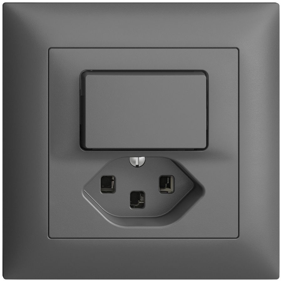 Combinazione INC 3/1L+T23 16A EDIZIOdue grigio scuro