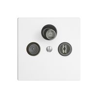 Stichdose SAT/TV/R DB53 EDIZIOdue weiss mit SAT-F-Anschluss