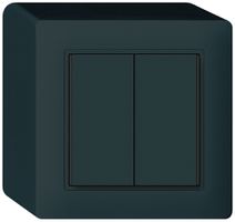 AP-Taster KNX KAL 2×Tasten 4×Betätigungspunkte LED schwarz