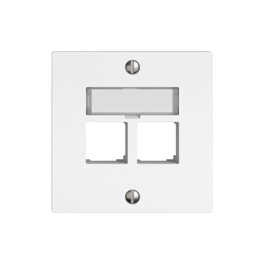 Montageset EDIZIO.liv EASYNET S-One SNAPFIX® gerade 2×RJ45 ws