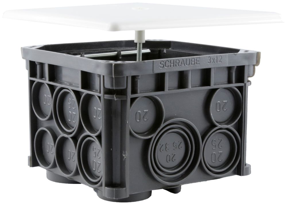 Abzweigdose Ammer mit Deckel Einführungen 20×M20 10×M25 3×M32