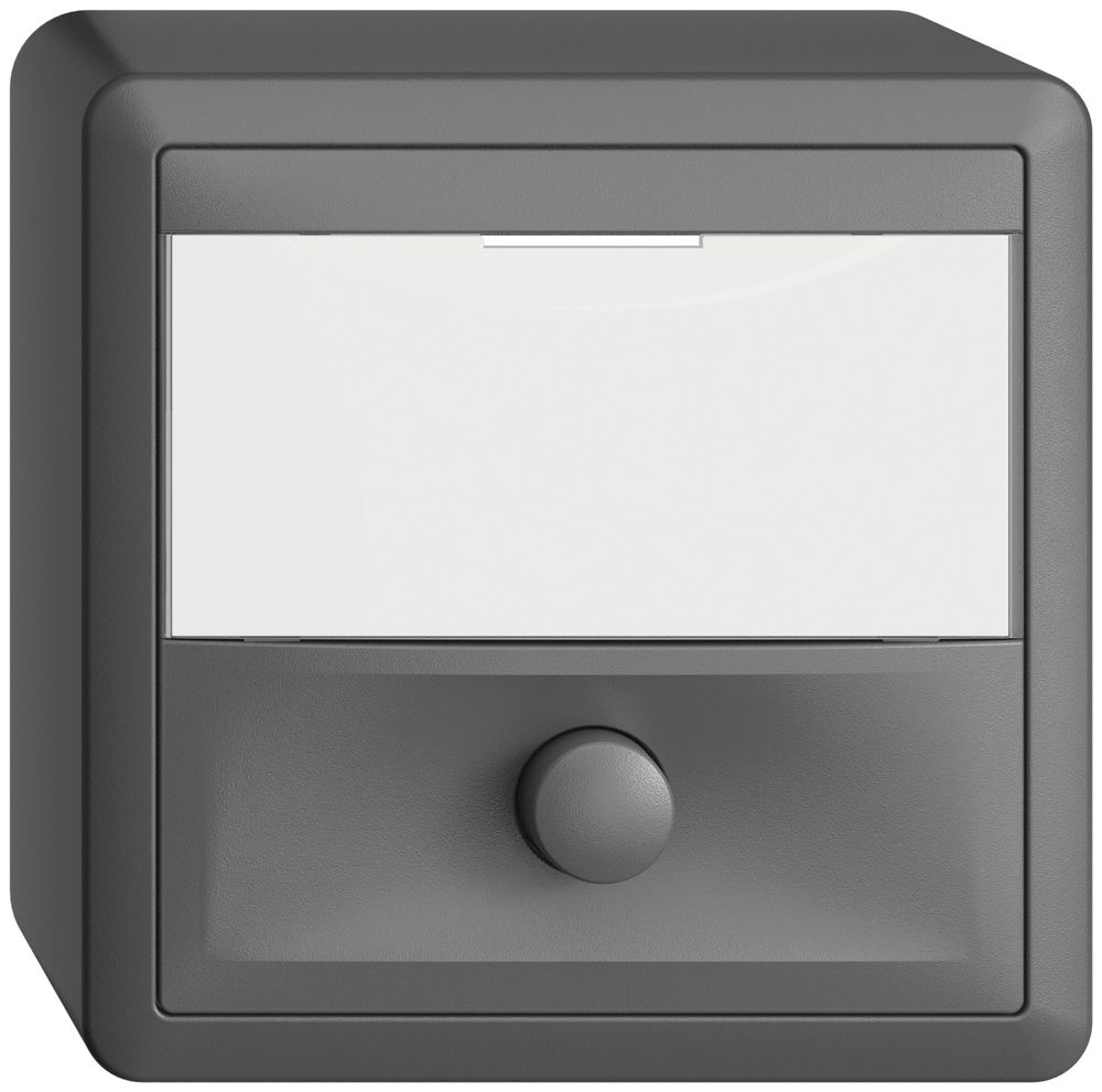 AP-Taster mit Namensschild EDIZIOdue dunkelgrau