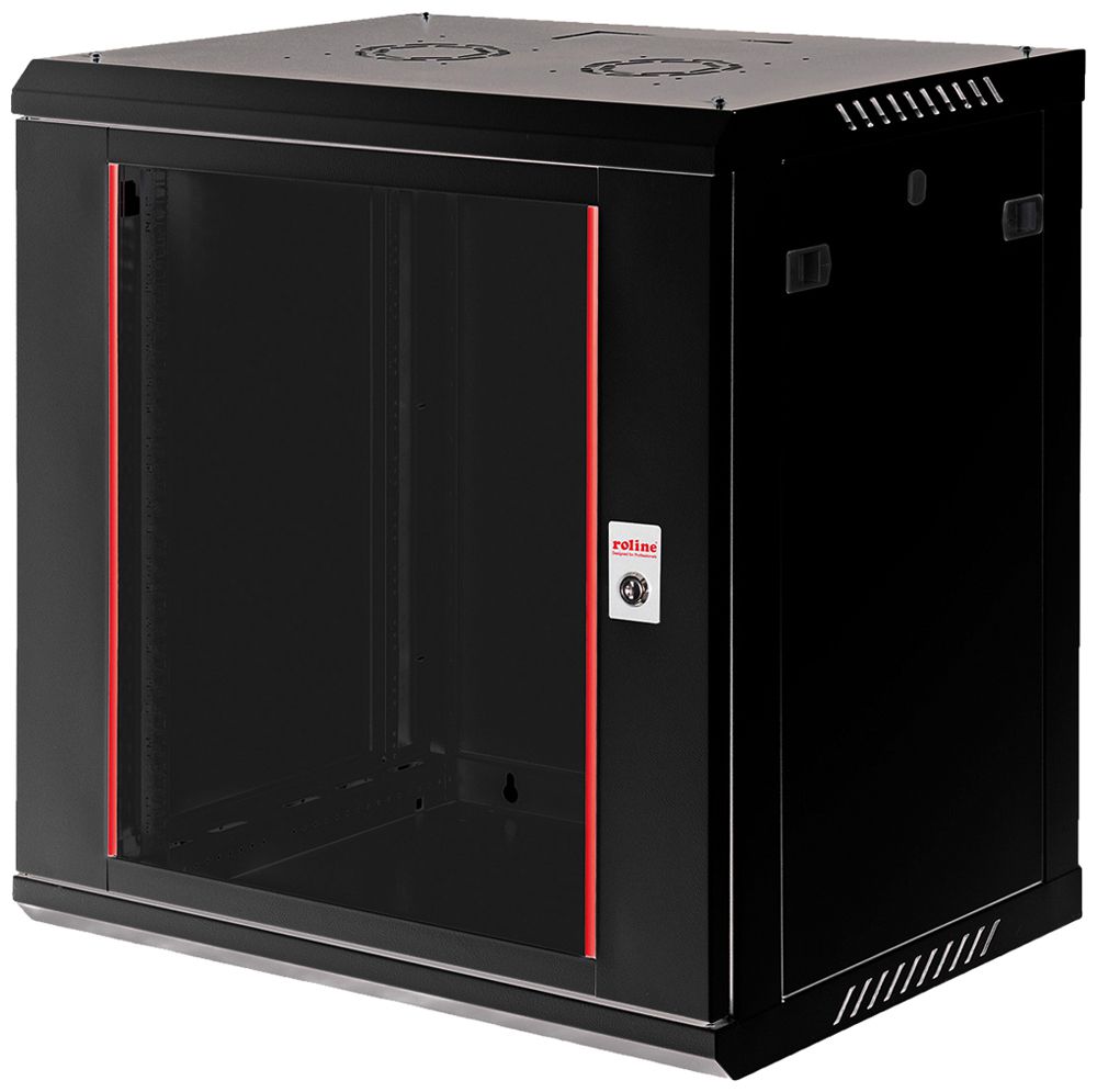 Wandgehäuse 19" ROLINE Basic Plus 600×645×450mm 12HE 1×Tür Stahl schwarz