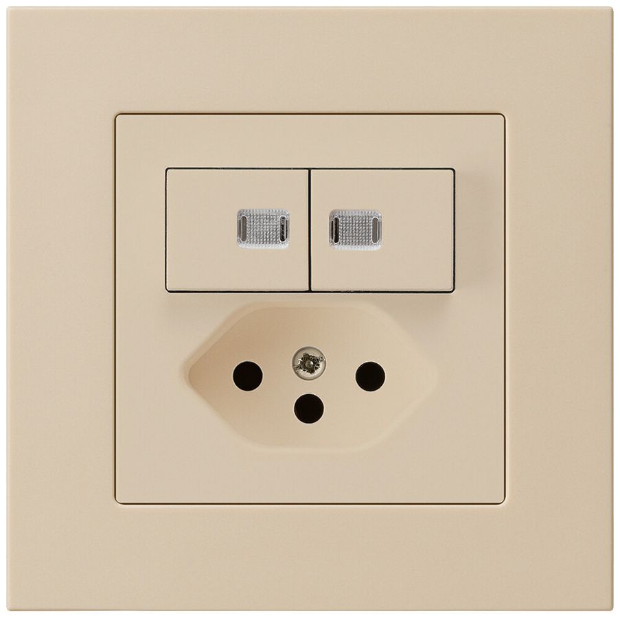 UP-Leuchtkombination 2×A-R/1P+T13 kallysto.pro beige 2 Linsen