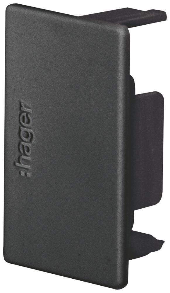 Endstück Hager tehalit.LF 45×30mm schwarz IP30