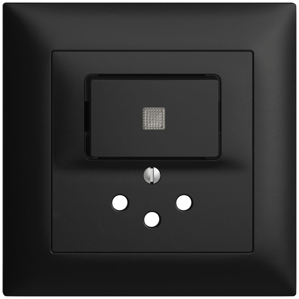 Kit frontale INC EDIZIOdue nero 88×88mm T12 con lente