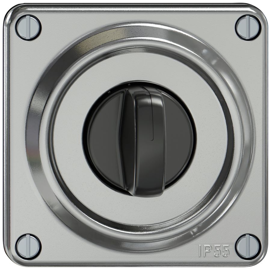 Oberteil ELEMENT SNAPFIX® für Drehschalter mit Drehgriff alu