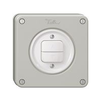 NUPU-Storenschalter NEVO, 1-Kanal, Einbautiefe 18 mm, 87×87 mm, lichtgrau