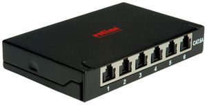 Patchpanel ROLINE RJ45 Geschirmt 6×RJ45 Kat.6A schwarz