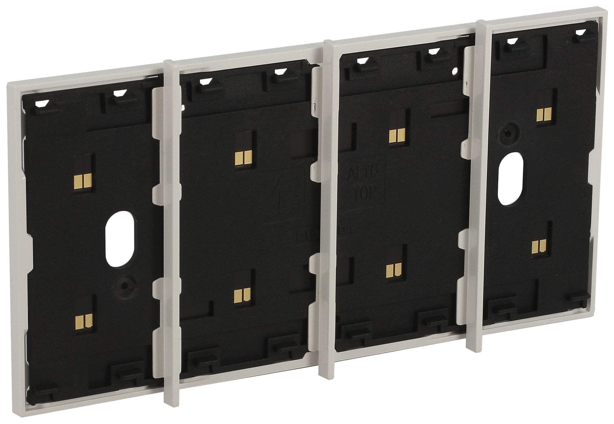 Cadre BUS Living Now MyHOME 4 modules montage sur prise 4 modules blanc