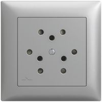 Kit frontale EDIZIOdue silver 88×88mm 3×T12/1 con shutter