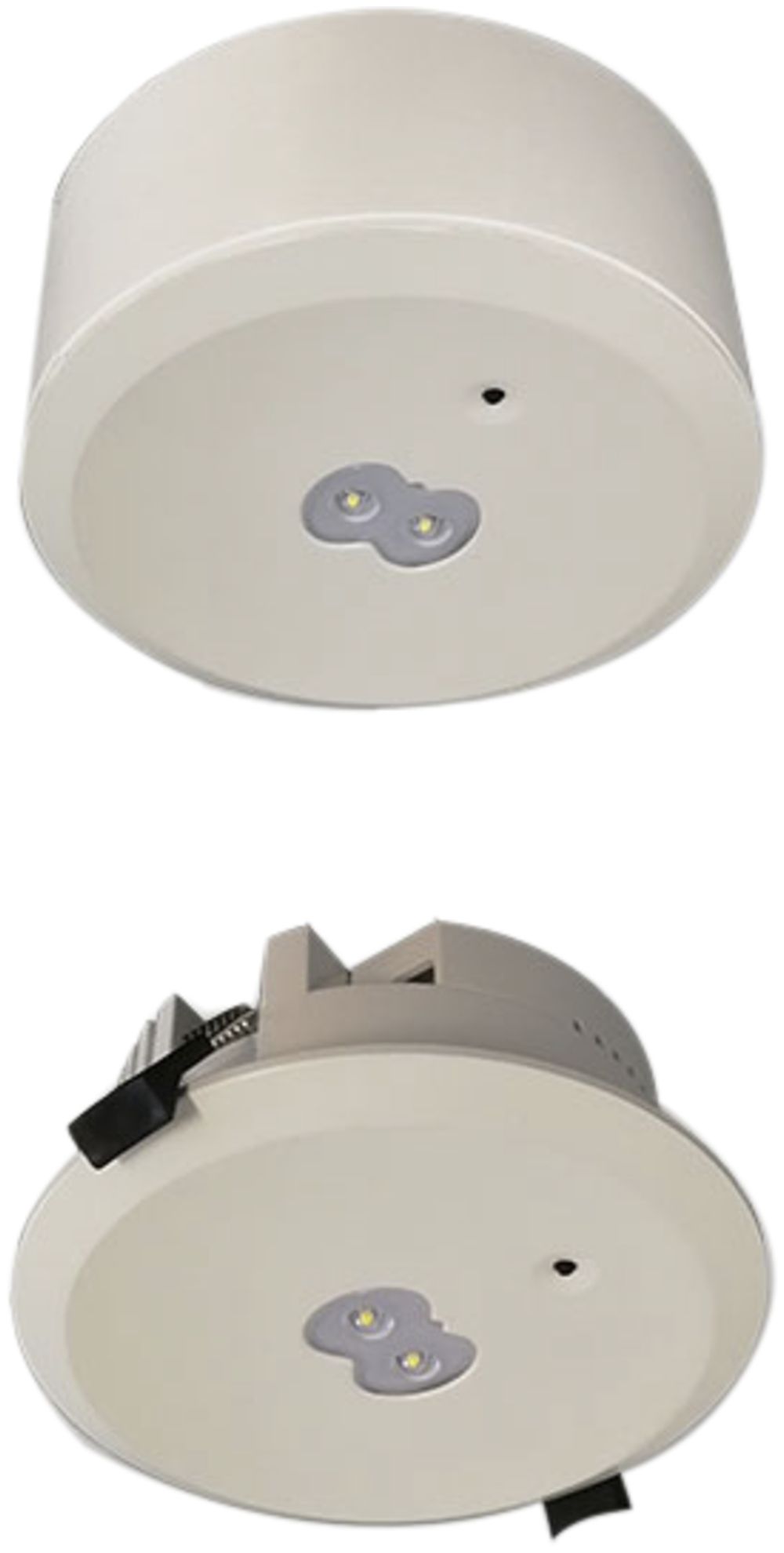 LED-Antipanik- und Fluchtwegspot AL-P, 2×3W, Einzelbatterie 1h, Deckenmontage