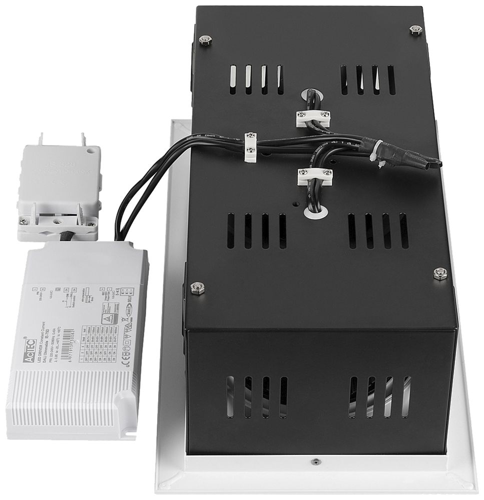 Downlight LED SLV KADUX 2×27W 3150lm 930 30° DALI 370×195mm blanc