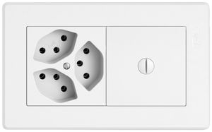 Combinaison ENC EDIZIO.liv SNAPFIX® 1×2 96×156mm 3×T13S+obturateur blanc